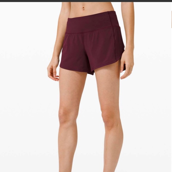 lululemon athletica Pants - Lululemon Speed Up Short Long *4"  Cassis Like New